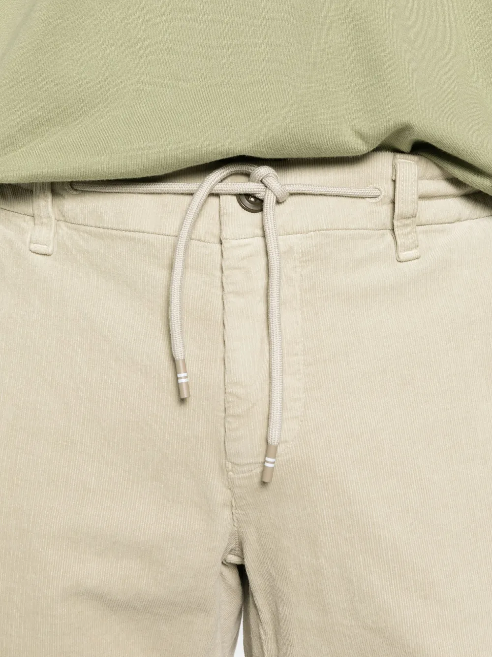 Mason's Drawstring Cargo-pocket Trousers In Neutral