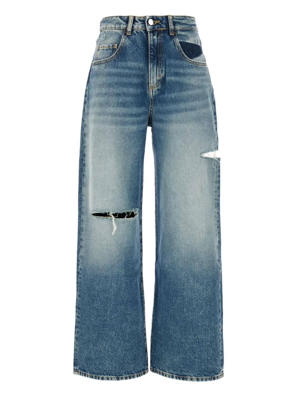 ICON DENIM distressed cotton jeans | Blue | Image 1