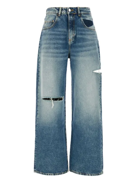 ICON DENIM distressed cotton jeans