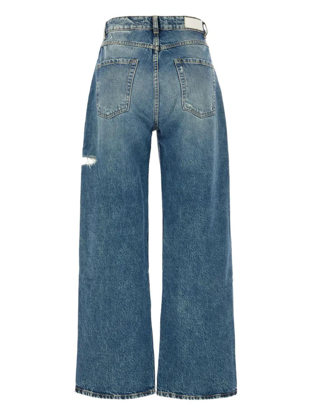 ICON DENIM distressed cotton jeans - Blauw