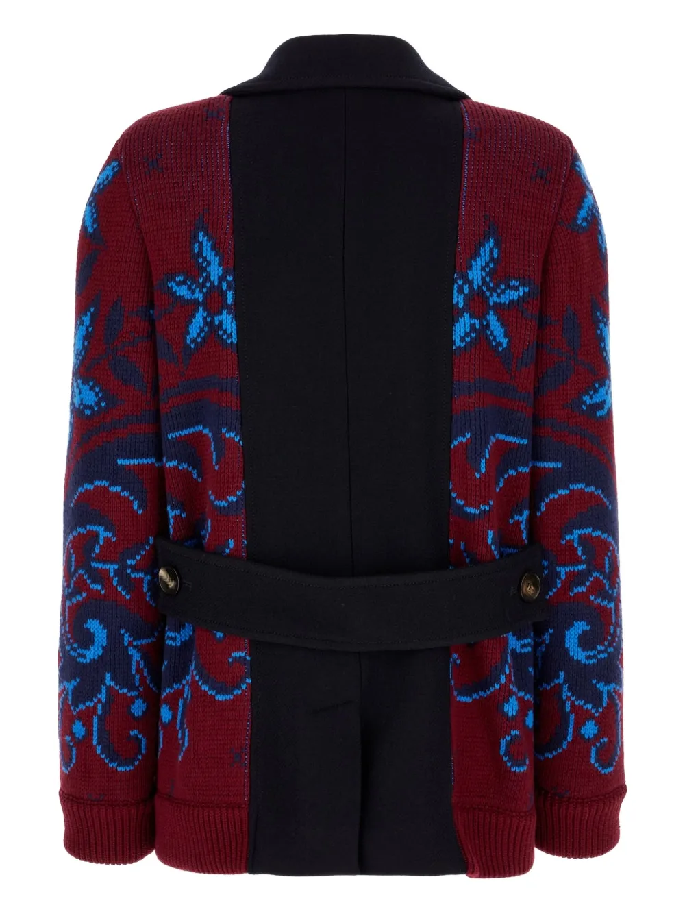 ETRO Vest met dubbele rij knopen en bloemen Rood