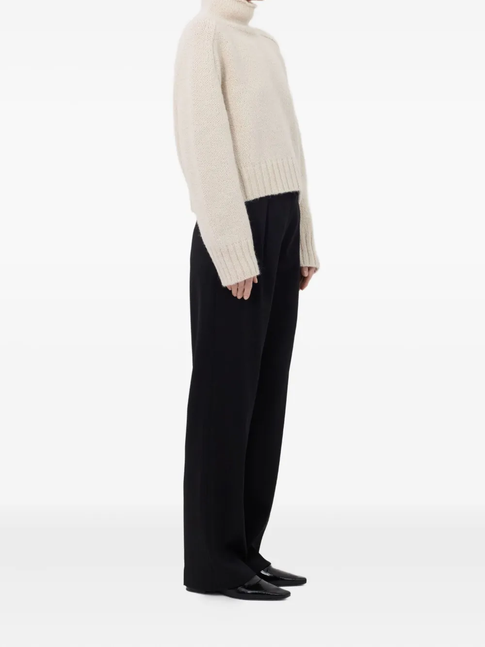 LouLou de Saison KEAN stand collar ribbed sweater | Knitted Sweaters | Image 2