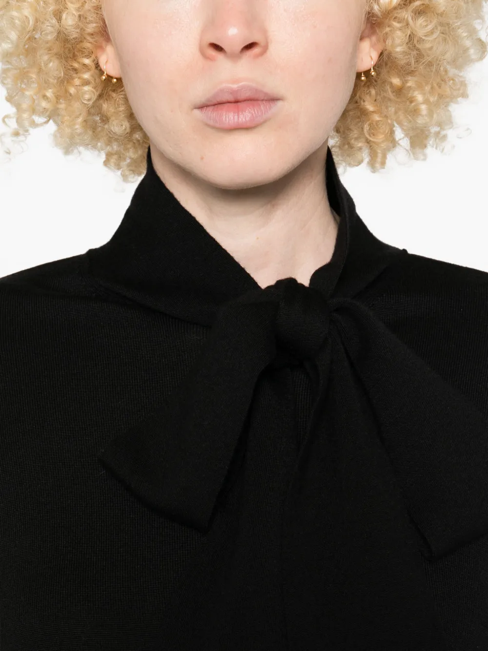 Liviana Conti Tie-detail Sweater In Black