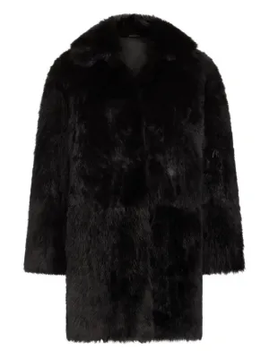 ＰＲＡＤＡ モコモコパ―カ― ブラック Prada Aspen faux-fur Coat | Black | FARFETCH