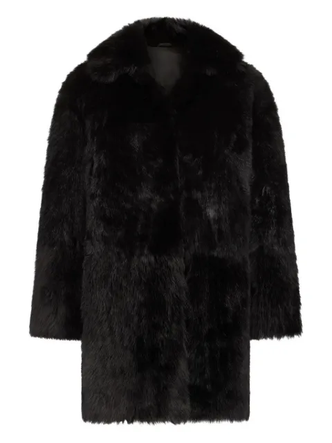LouLou de Saison shearling spread-collar coat