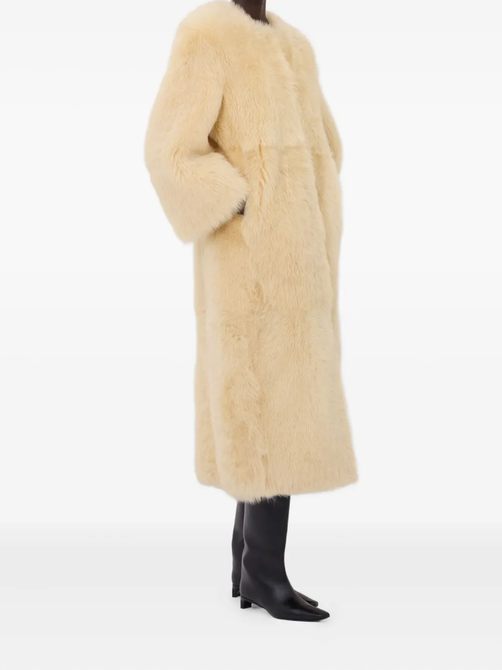 Loulou De Saison Siba Panelled Coat In Neutral