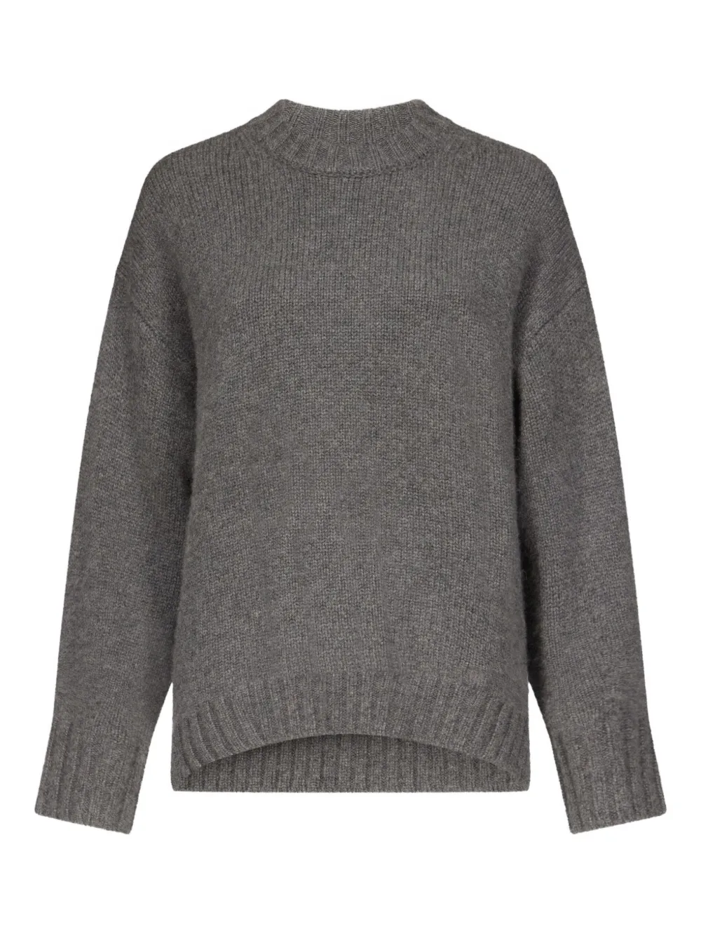 Loulou De Saison Tino Crew Neck Sweater In Gray