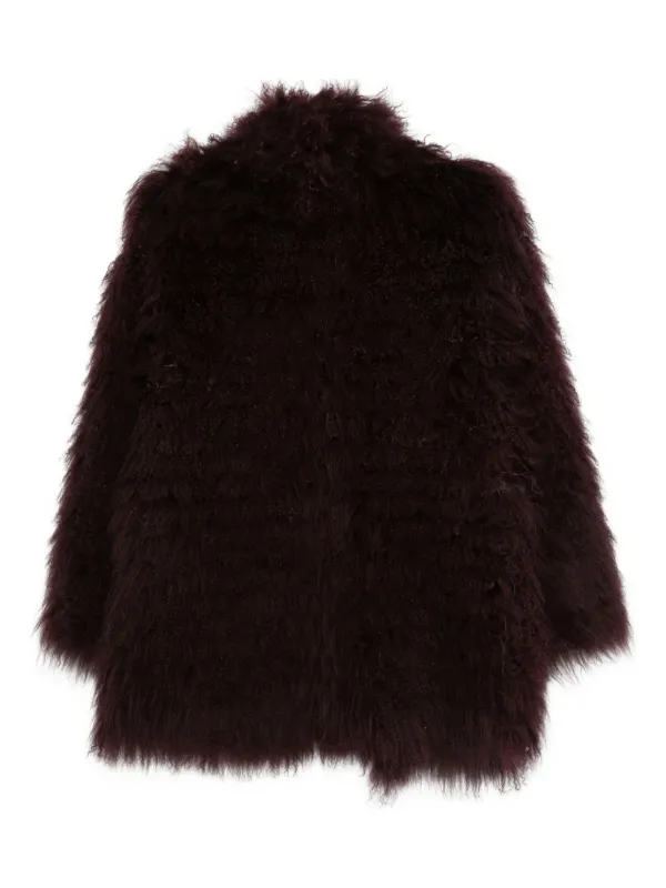 Simonetta Ravizza Giacca Con Pelliccia Rosso FARFETCH IT