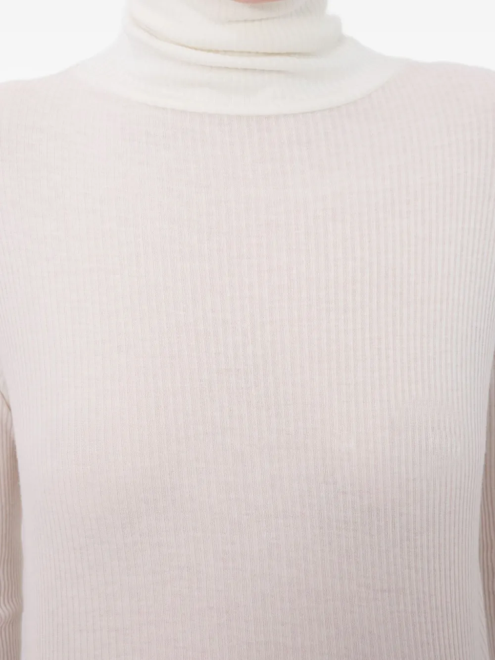 Loulou De Saison Ribbed Turtleneck Sweater In White