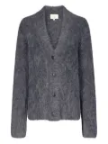 LouLou de Saison LYNN hairy alpaca V-neck cardigan - Grey