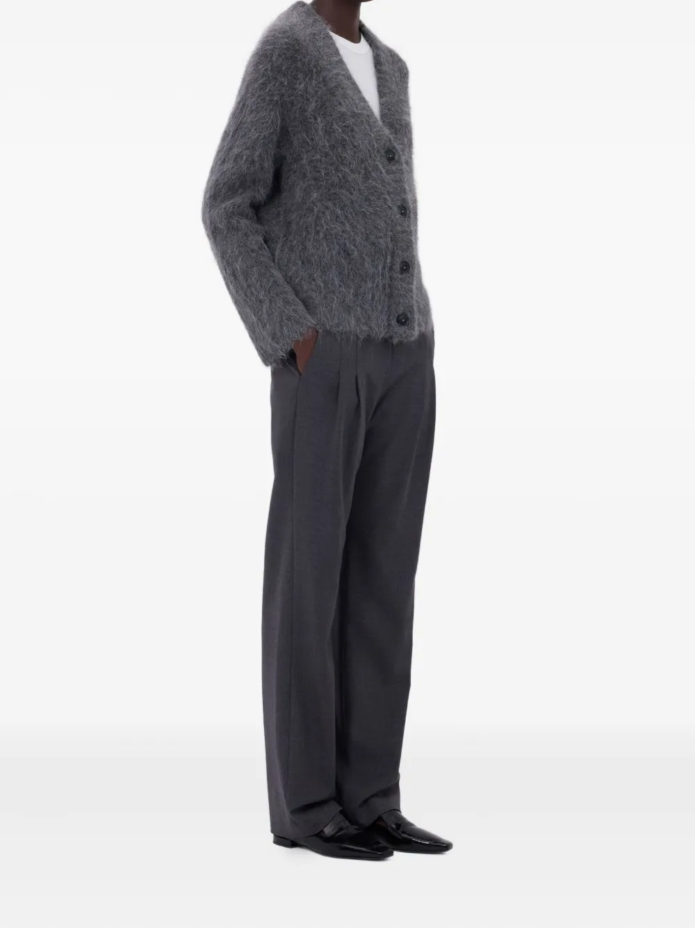 LouLou de Saison LYNN vest met V-hals Grijs