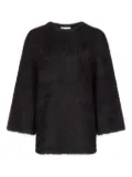 LouLou de Saison alpaca-blend three-quarter-sleeve sweater - Black