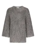 LouLou de Saison alpaca-blend three-quarter-sleeve sweater - Grey