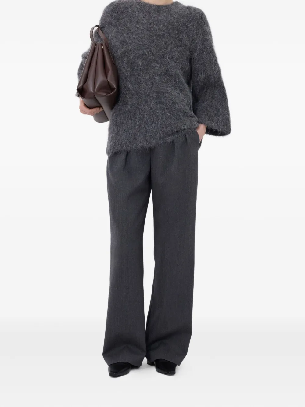 LouLou de Saison alpaca-blend three-quarter-sleeve sweater | Knitted Sweaters | Image 2