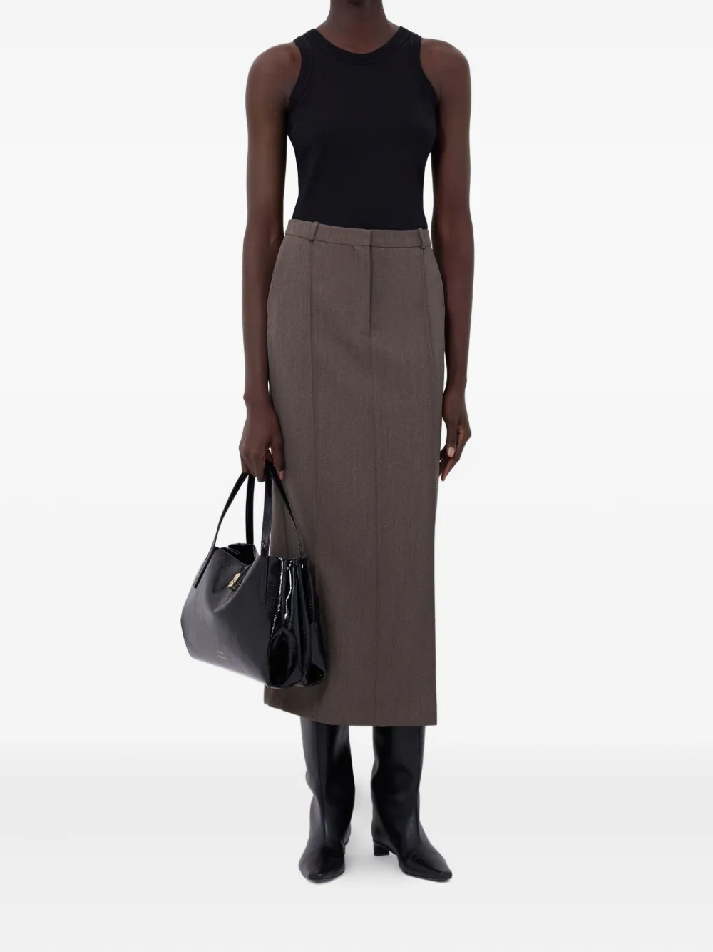 LouLou de Saison Vera maxi-rok - Bruin