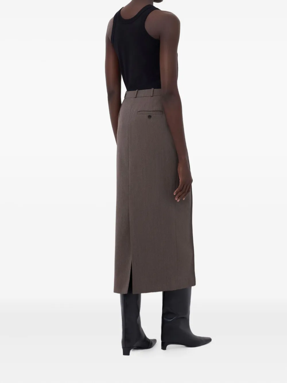 LouLou de Saison Vera maxi-rok Bruin