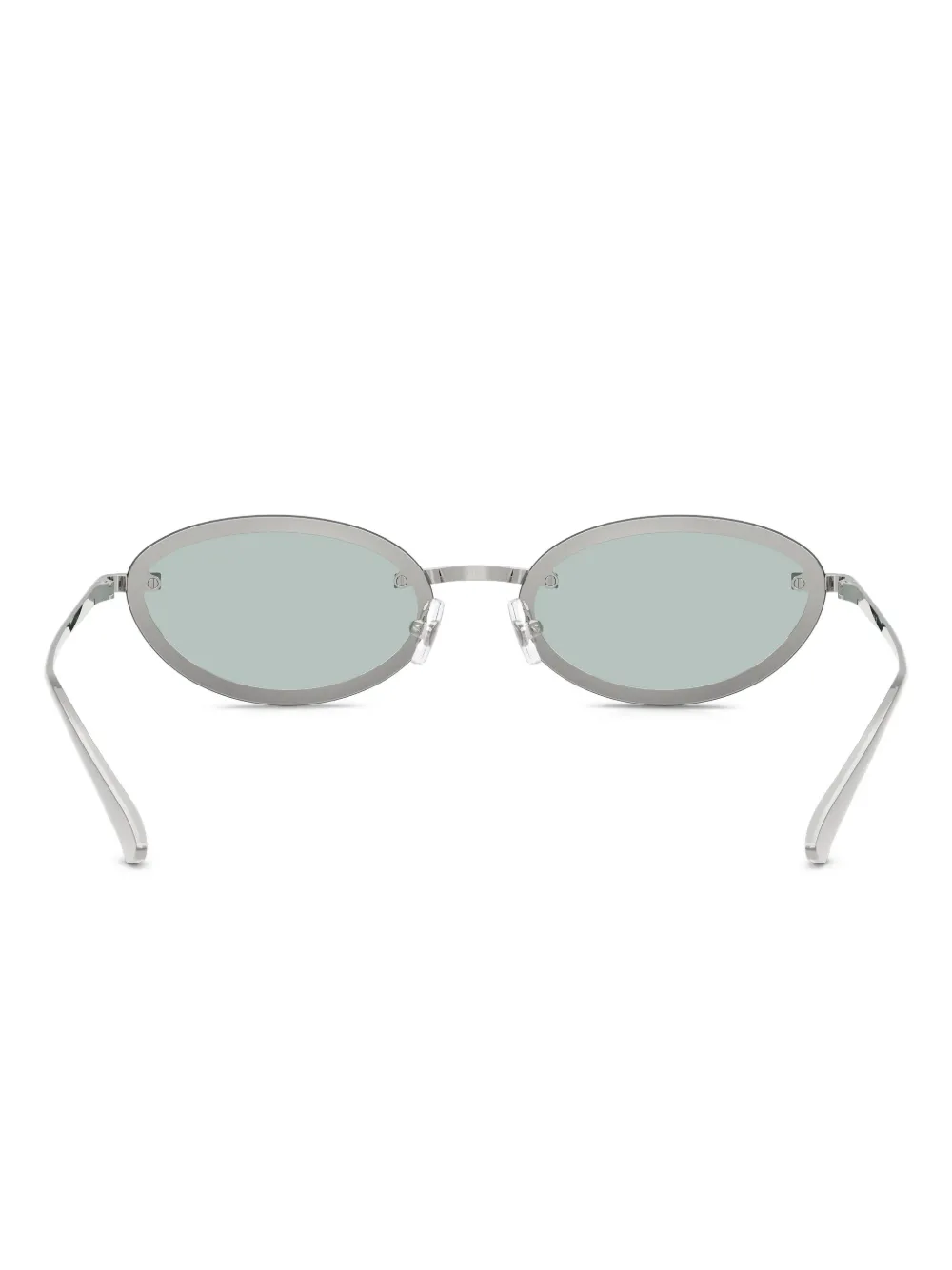 Jimmy Choo Eyewear Zonnebril met ovalen montuur en kralen Zilver