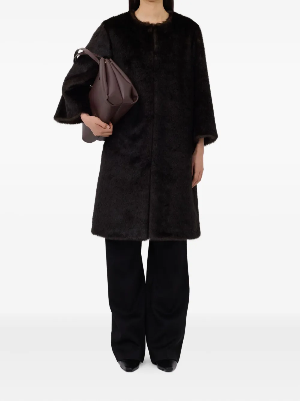 LouLou de Saison three-quarter-sleeve faux-fur coat | Faux Fur & Shearling Coats | Image 2