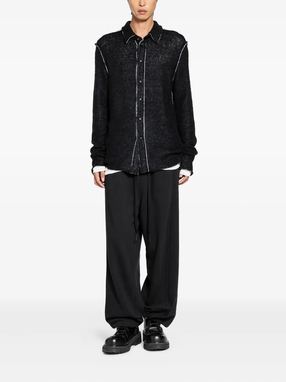 Andrea Ya'aqov Gebreid overhemd - Zwart