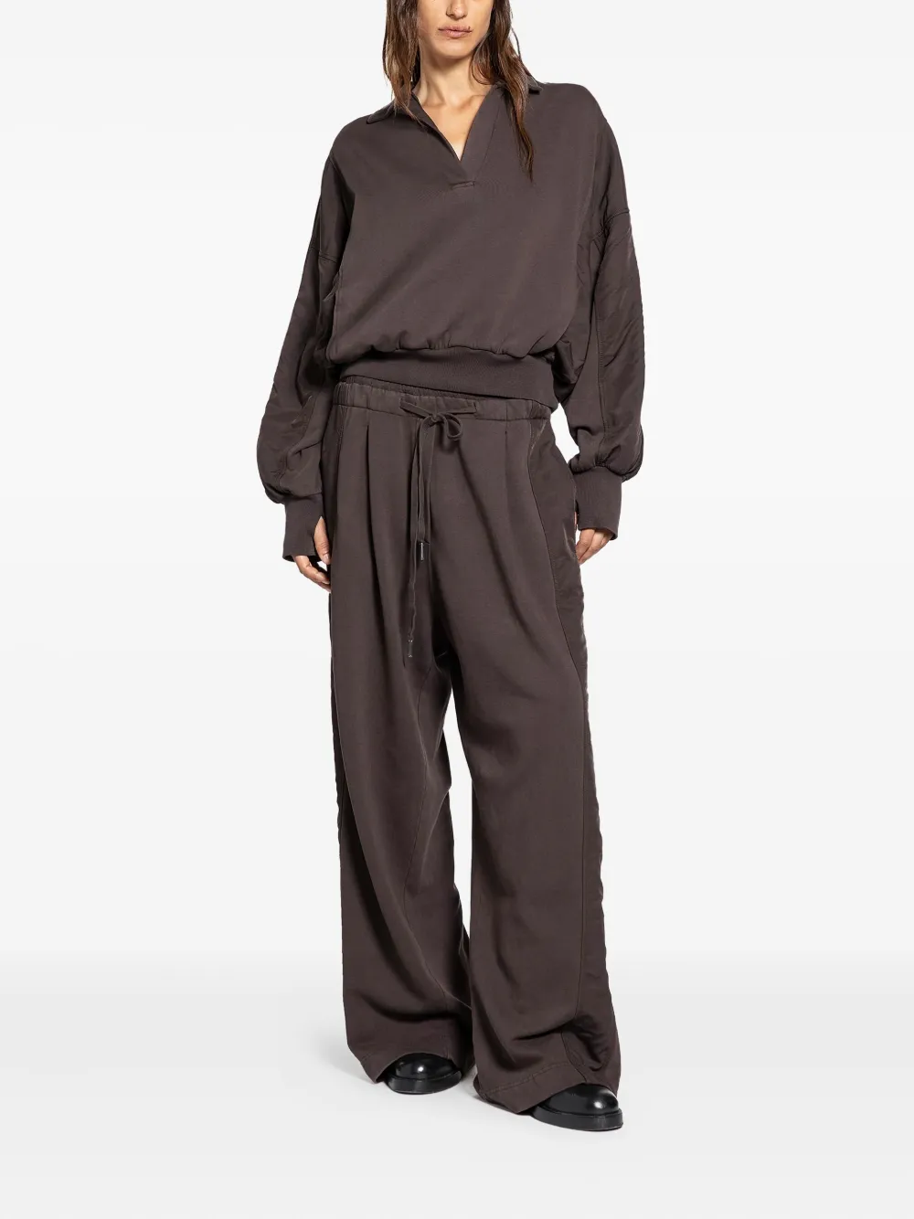Andrea Ya'aqov Broek met elastische tailleband - Bruin