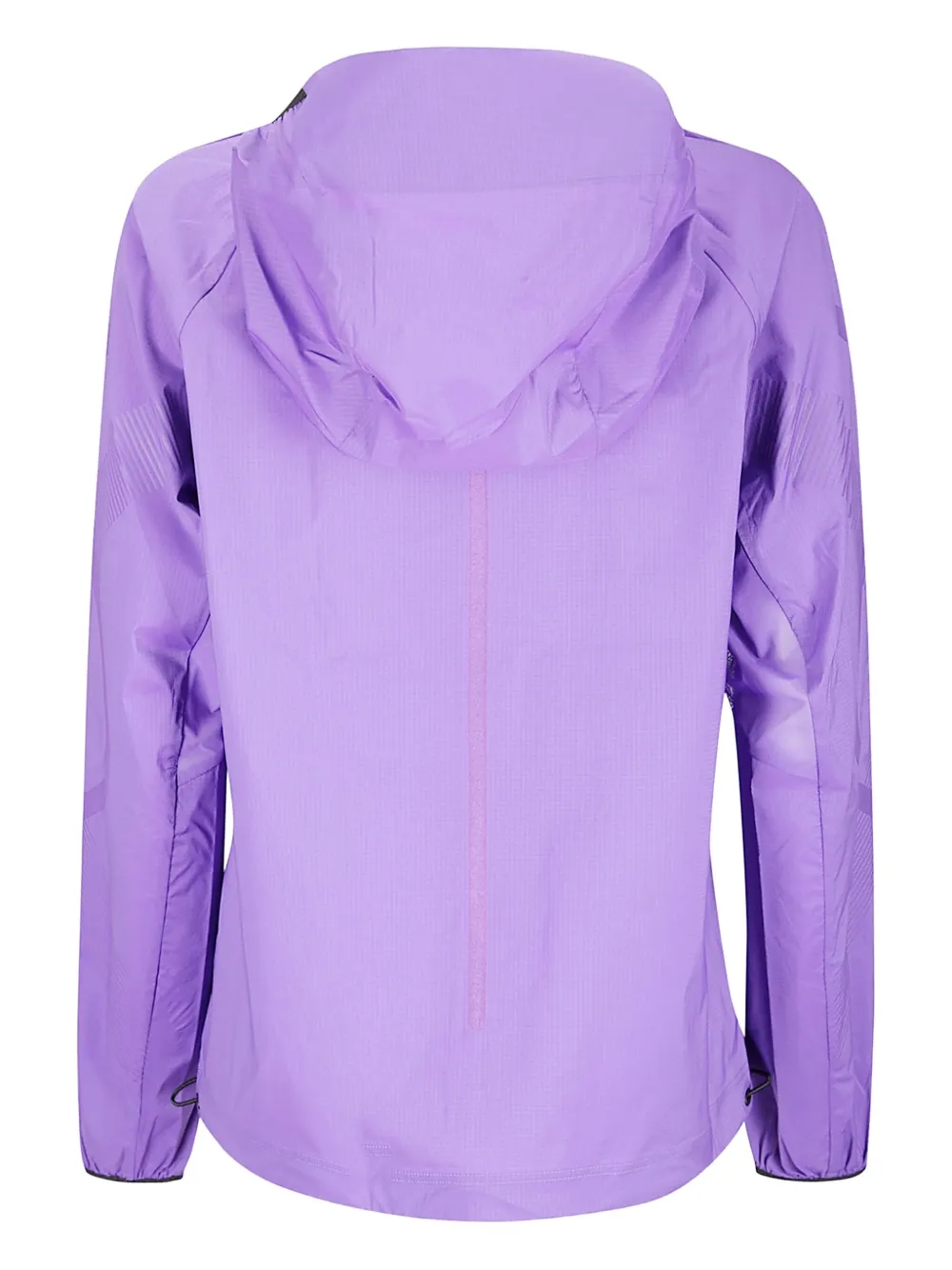 Adidas By Stella Mccartney Hooded Zip-front Running Jacket In Purple