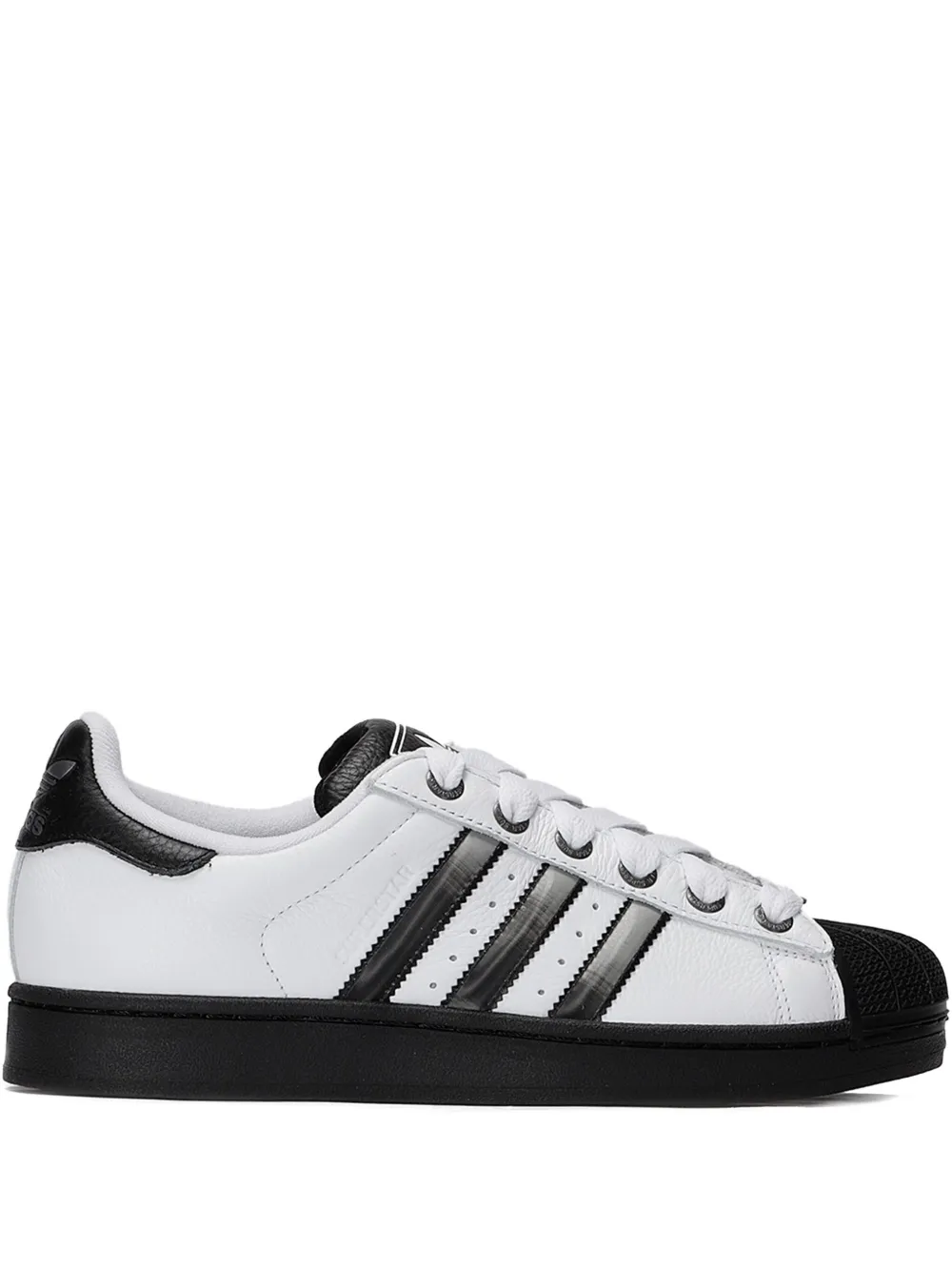 Adidas Superstar II shell-toe striped sneakers White