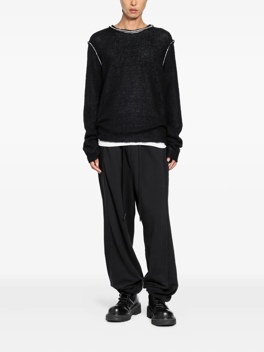 Andrea Ya'aqov Sweater met ronde hals - Zwart