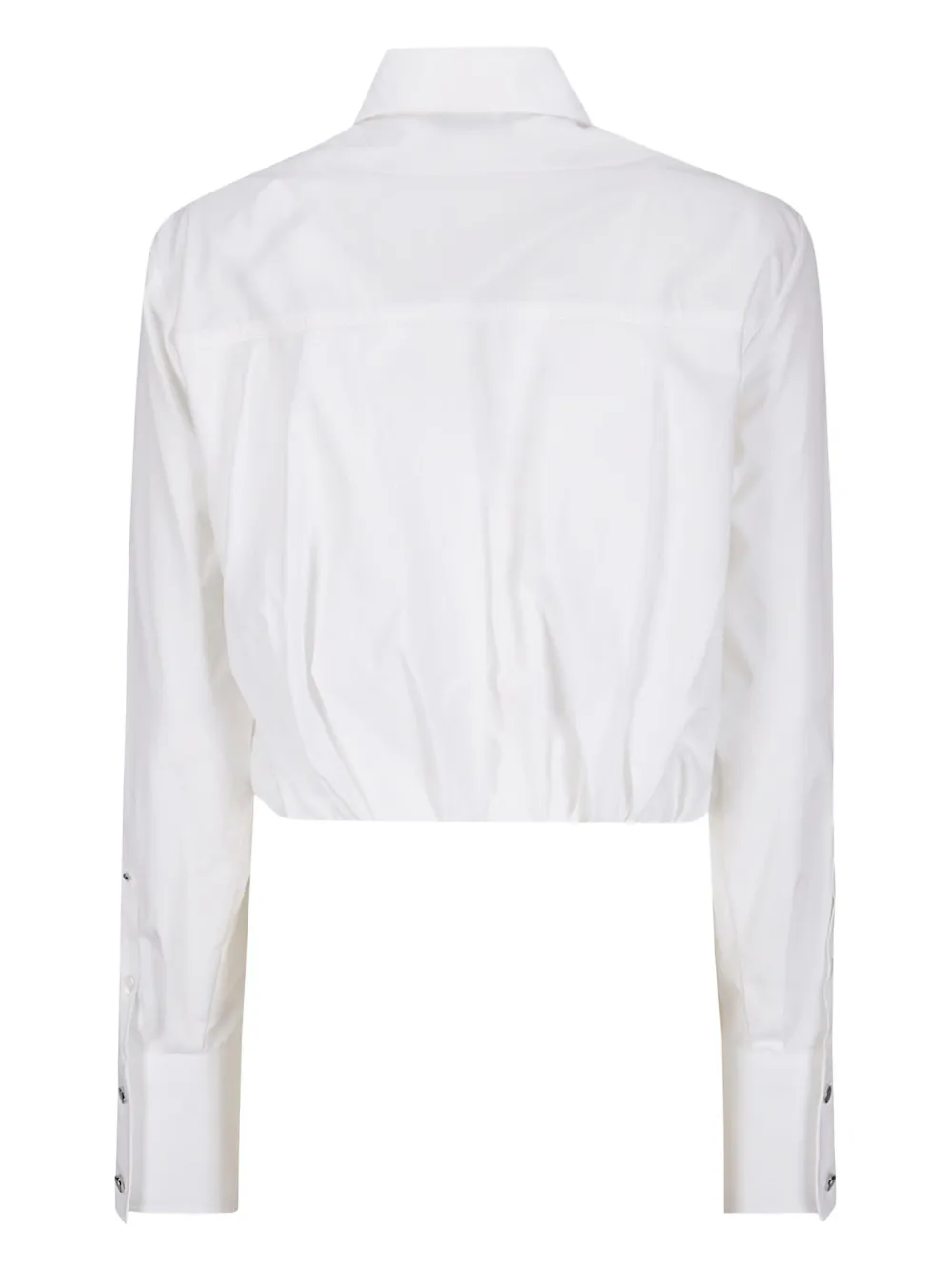 Sportmax button-cuff cropped shirt - Wit