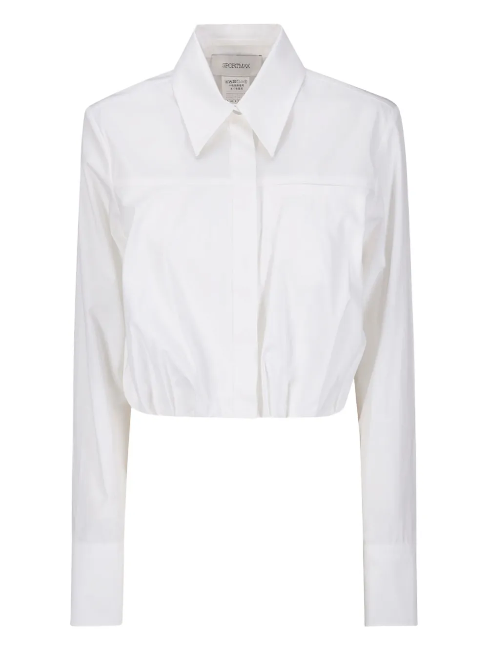 Sportmax button-cuff cropped shirt | White | Image 1