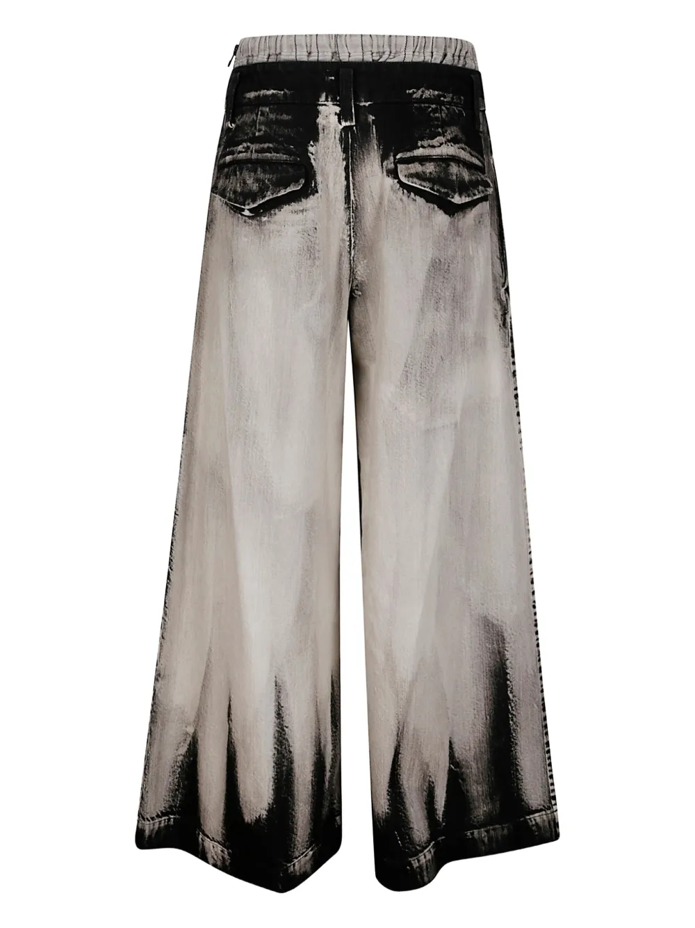 Yohji Yamamoto pleated dip-dye trousers - Grijs