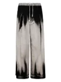 Yohji Yamamoto pleated dip-dye trousers - Grey