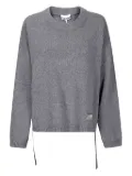 GANNI side-tie sweater - Grey