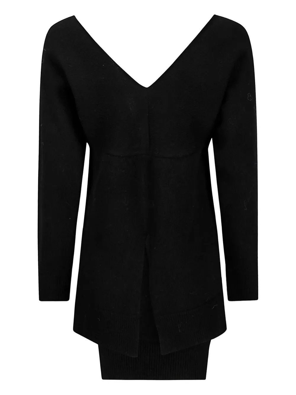 Stefano Mortari V-neck midi dress - Zwart