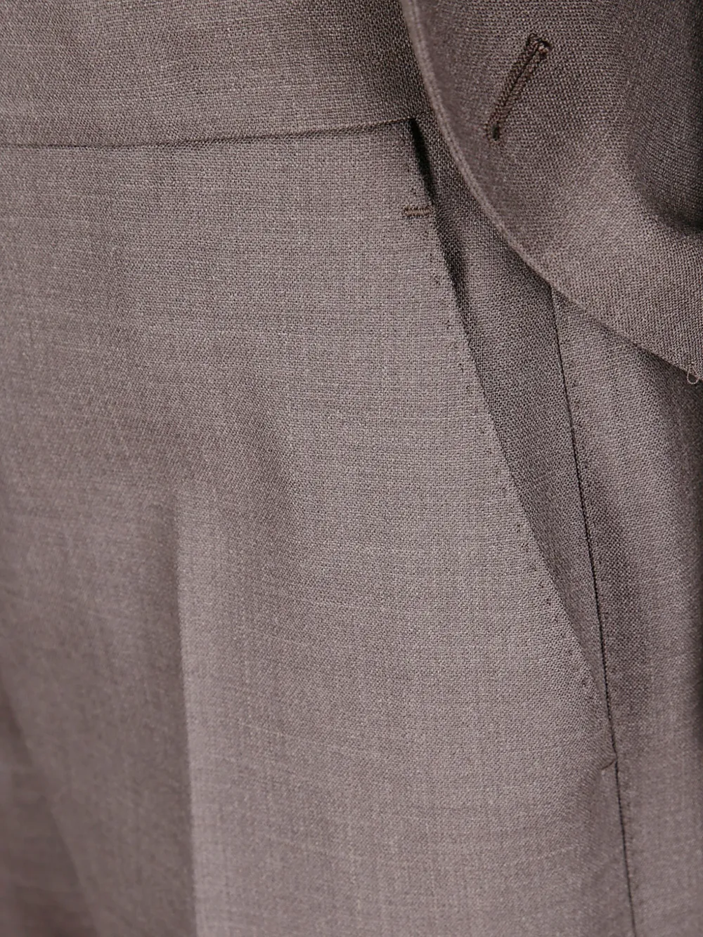 Tagliatore Double-breasted Trouser Suit In Brown