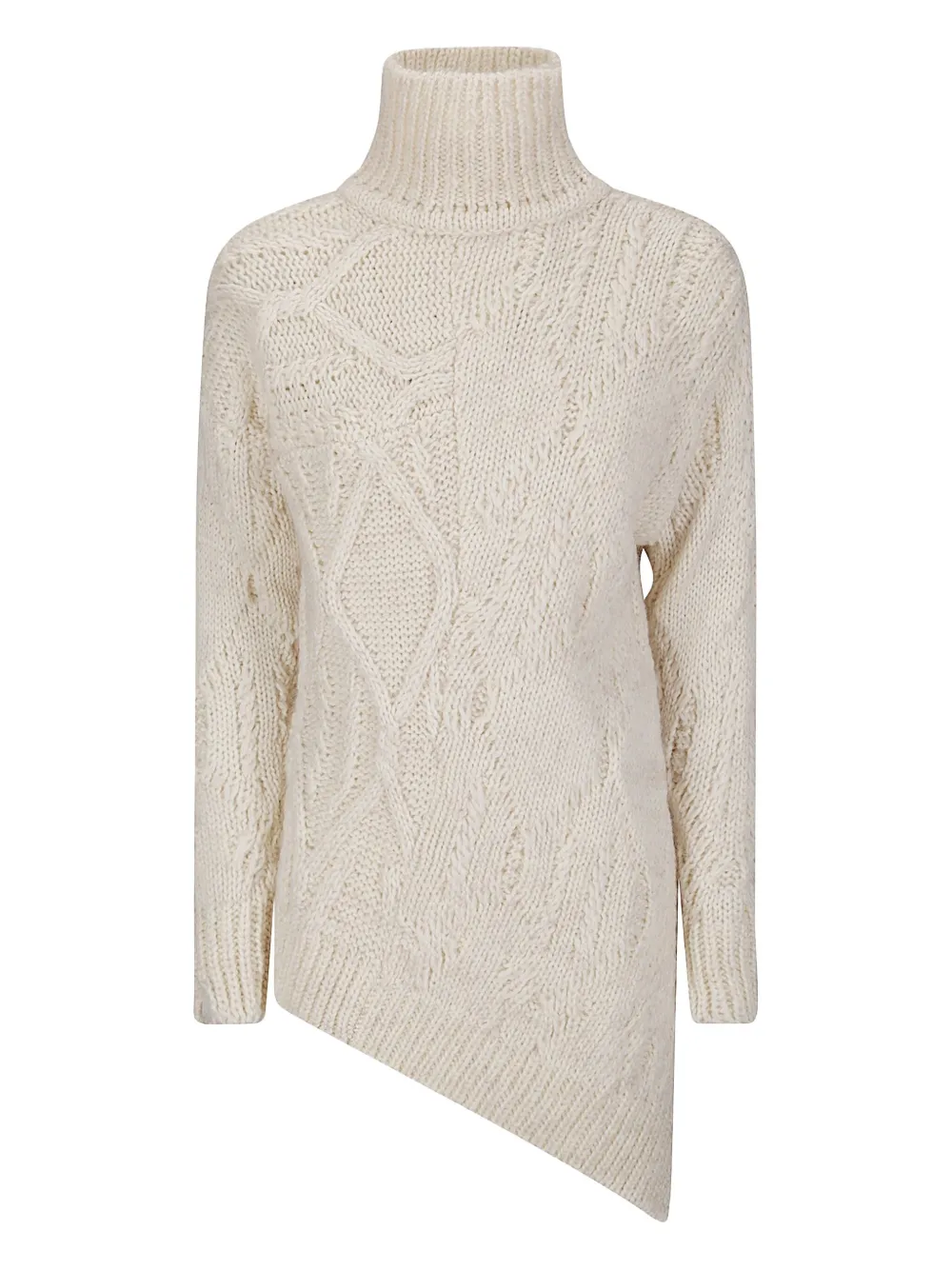 Stefano Mortari cable-knit high-neck sweater | White | Image 1