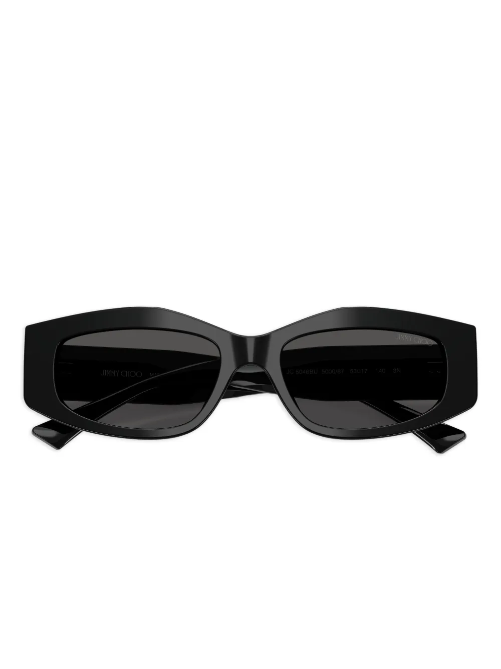Jimmy Choo Geometric-frame Sunglasses In Black