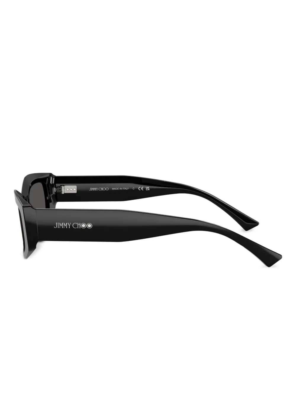 Jimmy Choo Geometric-frame Sunglasses In Black