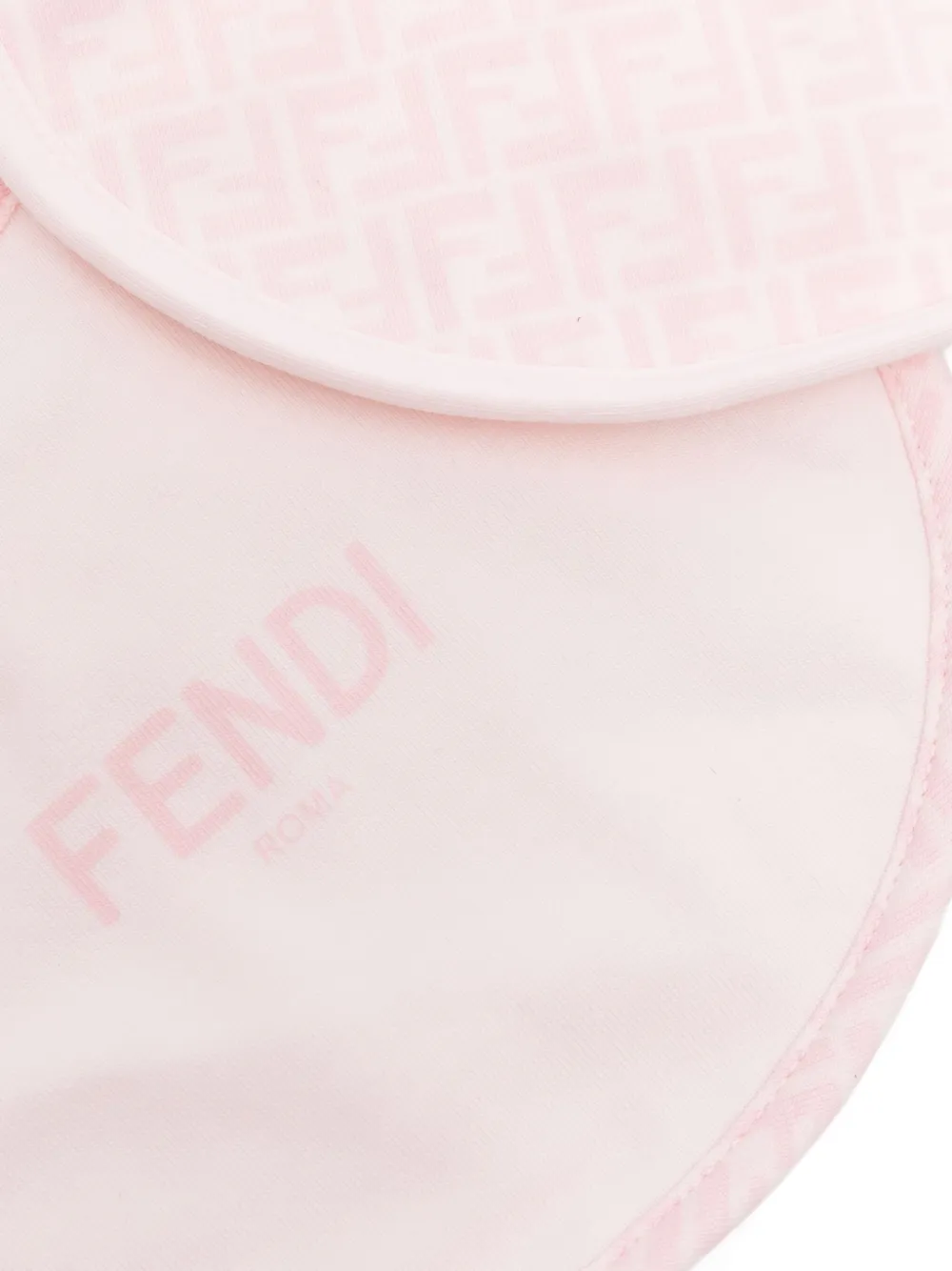 Fendi Kids Set van drie slabbetjes met FF-logo - Roze