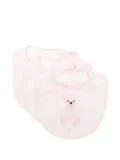 Fendi Kids FF-logo teddy bibs (pack of three) - Pink