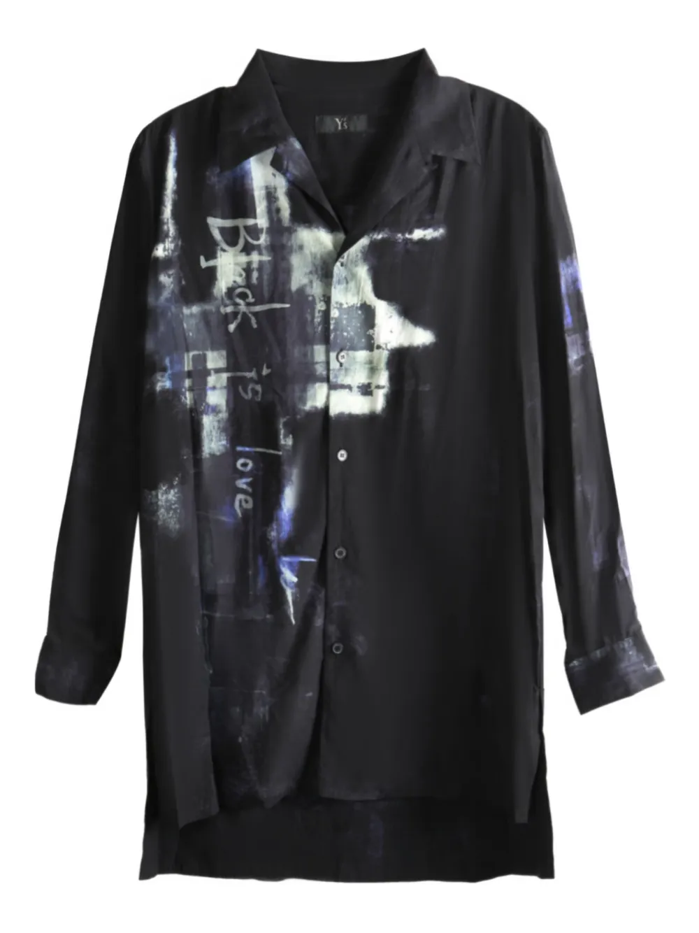Y's graphic-print shirt - ブラック Y's graphic-print shirt - ブラック