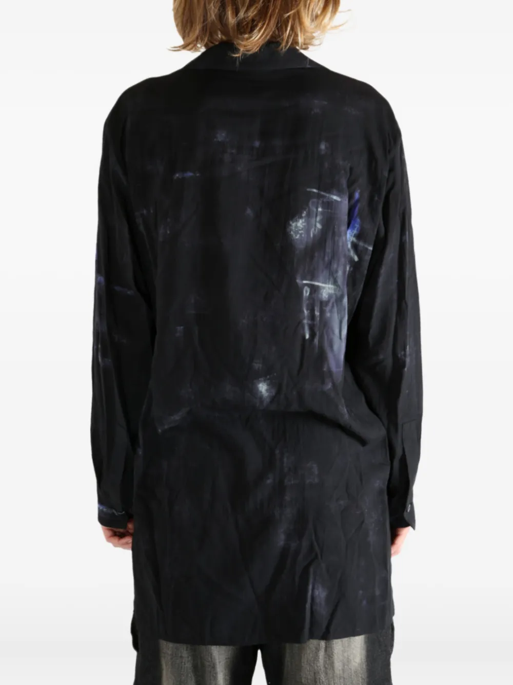 Y's graphic-print shirt Zwart