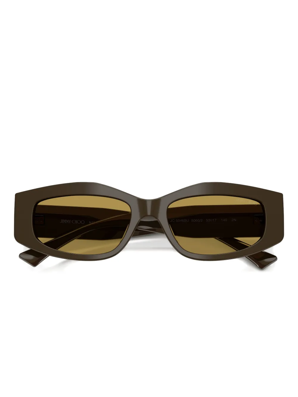 Jimmy Choo Geometric-frame Sunglasses In Green