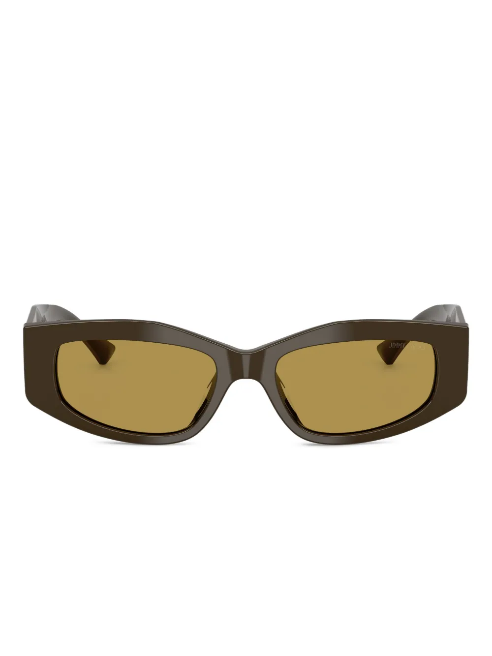 Jimmy Choo Geometric-frame Sunglasses In Green