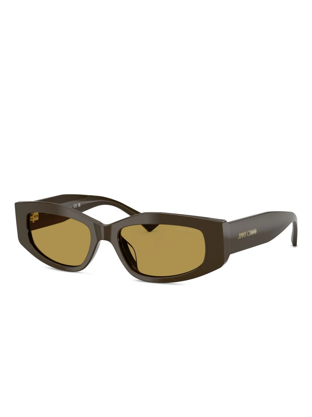 Jimmy Choo Geometric-frame Sunglasses In Green