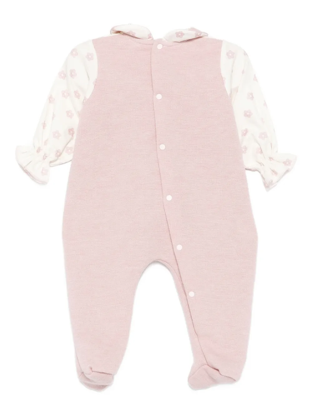 La Stupenderia Romper met bloemenprint en ruches - Roze