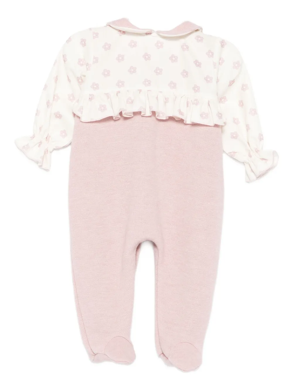 La Stupenderia Babies' Floral-print Ruffled Rompers In Multi