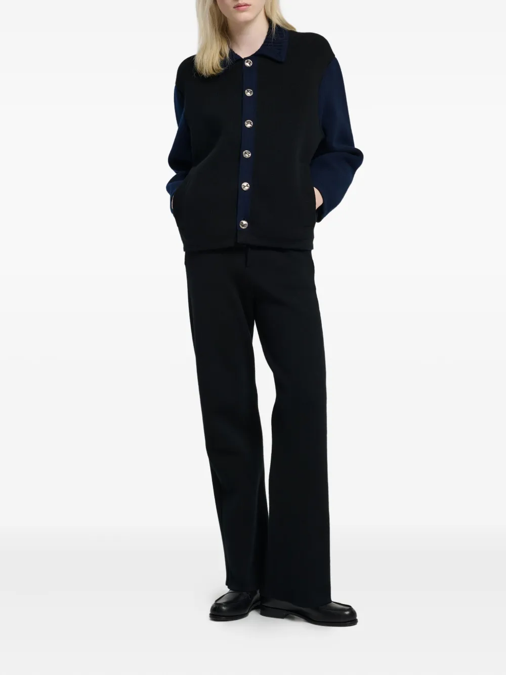 Barrie colour-block button cardigan | Cardigans | Image 2
