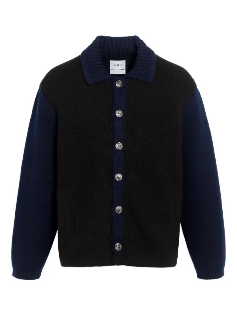 Barrie colour-block button cardigan