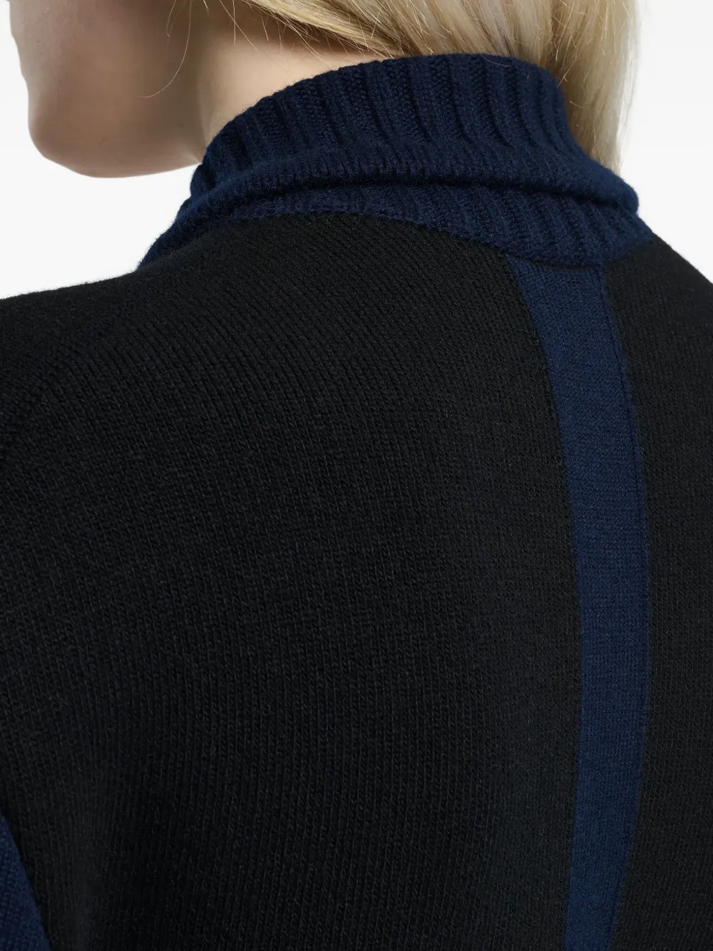 Barrie Colour-block Button Cardigan In Black