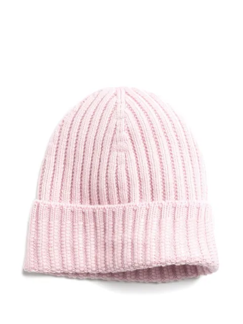 Barrie ribbed cashmere beanie